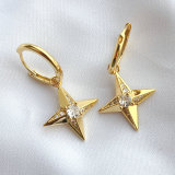 Hoop earring with star pendant