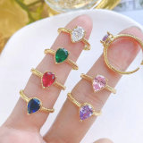 Water drop zircon adjustable ring
