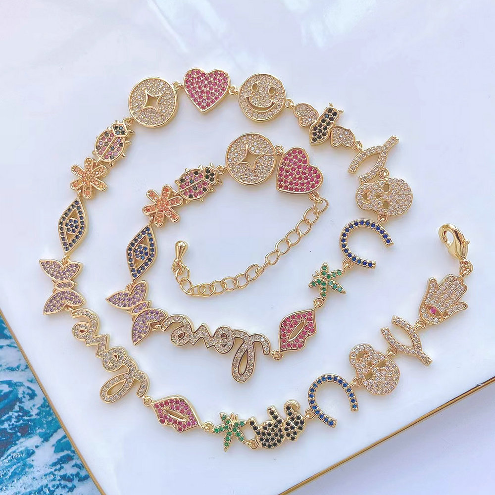 Connector charms necklace