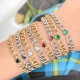 Round zircon chain stainless bracelet