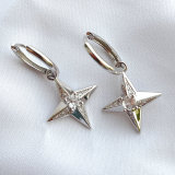 Hoop earring with star pendant