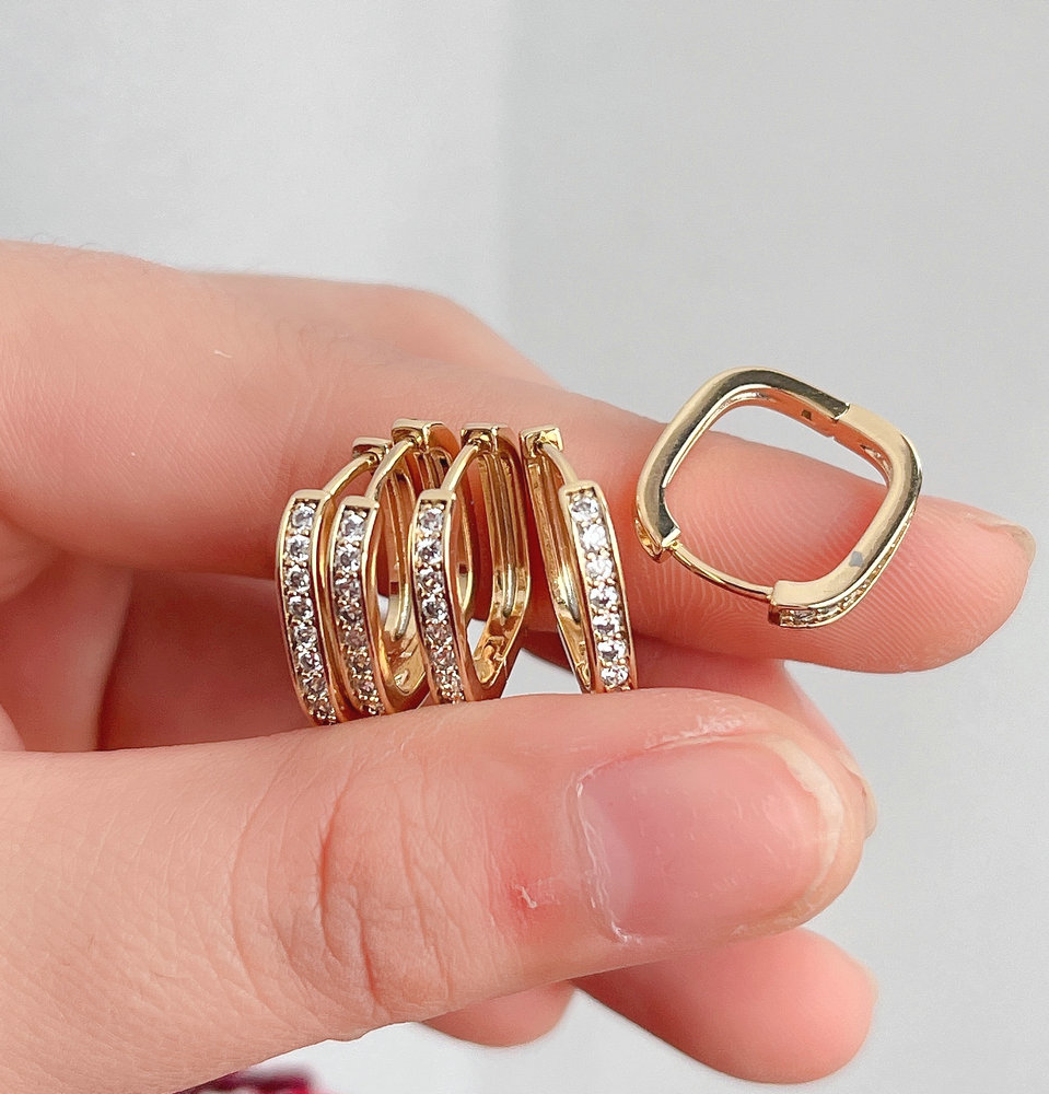 16MM Square hoop earring