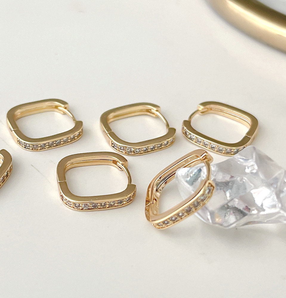 16MM Square hoop earring