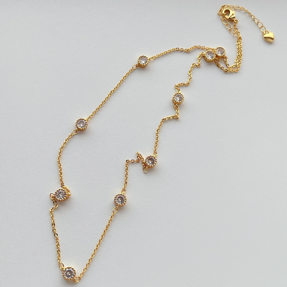 40cm Zircon chain choker