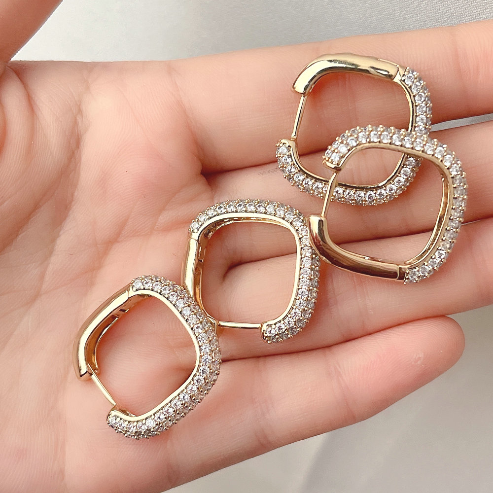 Square Zircon Earring