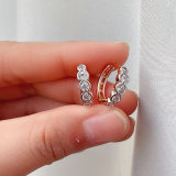 16mm Round silver and gold hoop earring