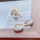 17mm Round silver and gold hoop earring
