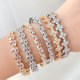 Pave Clover Bangle