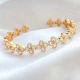 Pave Clover Bangle