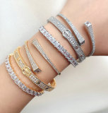 Pave zircon S bangle
