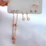 6 piece set chain earring