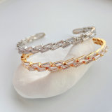 Pave Clover Bangle