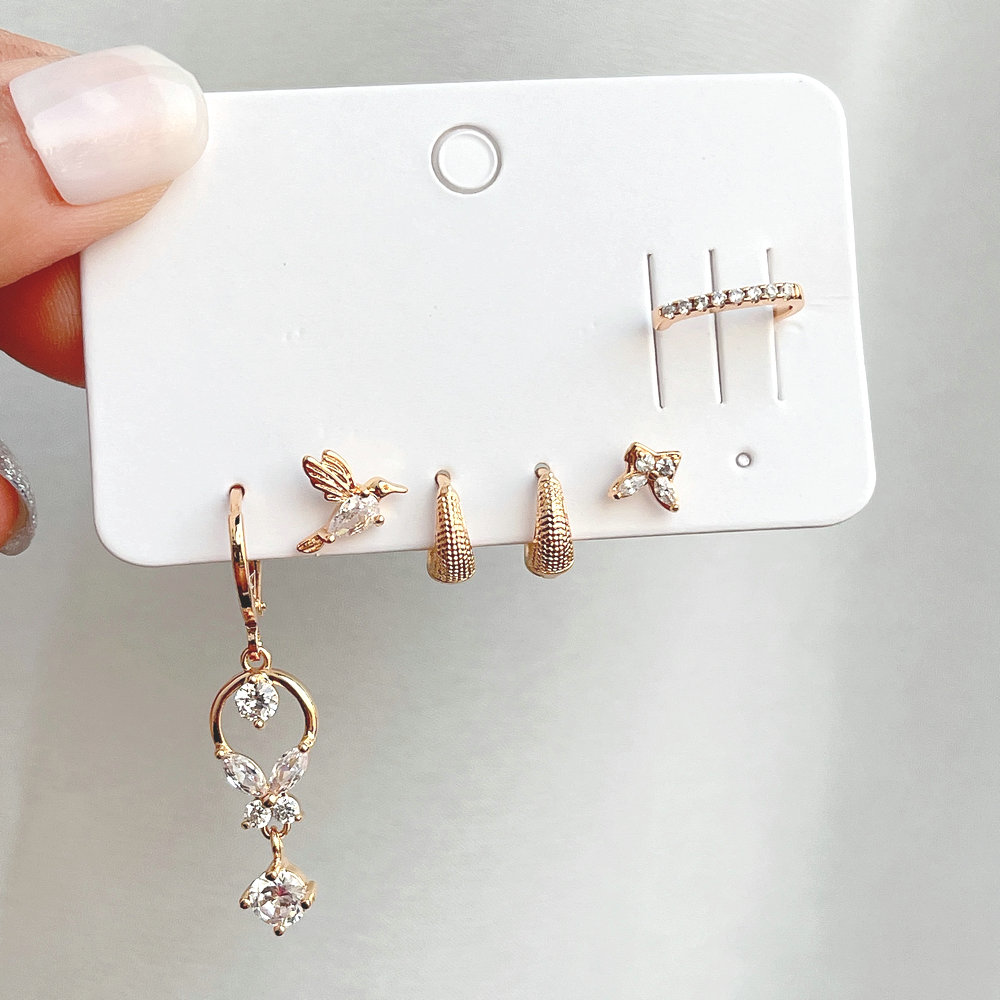 6 piece set charms earring