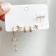 6 piece set charms earring