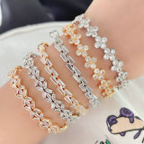 Pave Clover Bangle