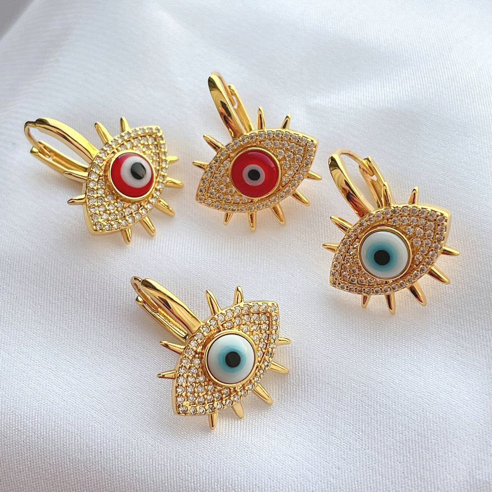 Enamel eye Earring