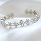 Pave Clover Bangle