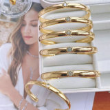 18k plating Plain metal bangle for women jewelry
