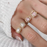 Pave zircon adjustable ring