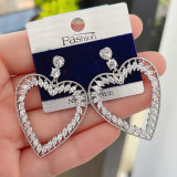 Big heart charm earring