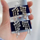 Zircon tassel earring