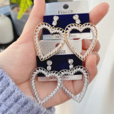 Big heart charm earring