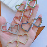 Zircon hearts earring