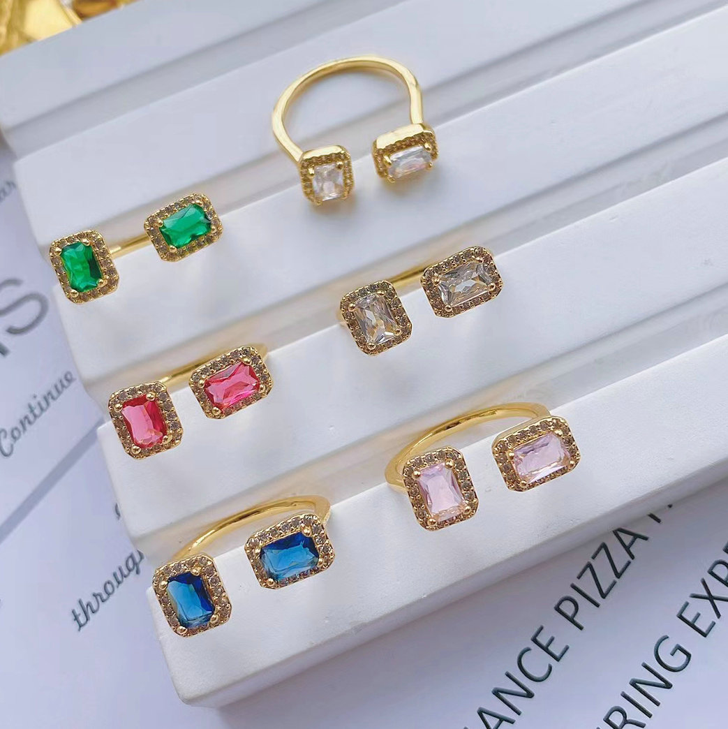 Pave zircon adjustable ring