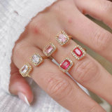 Pave zircon adjustable ring