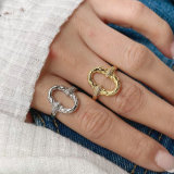 Plain square adjustable ring