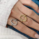 Plain square adjustable ring