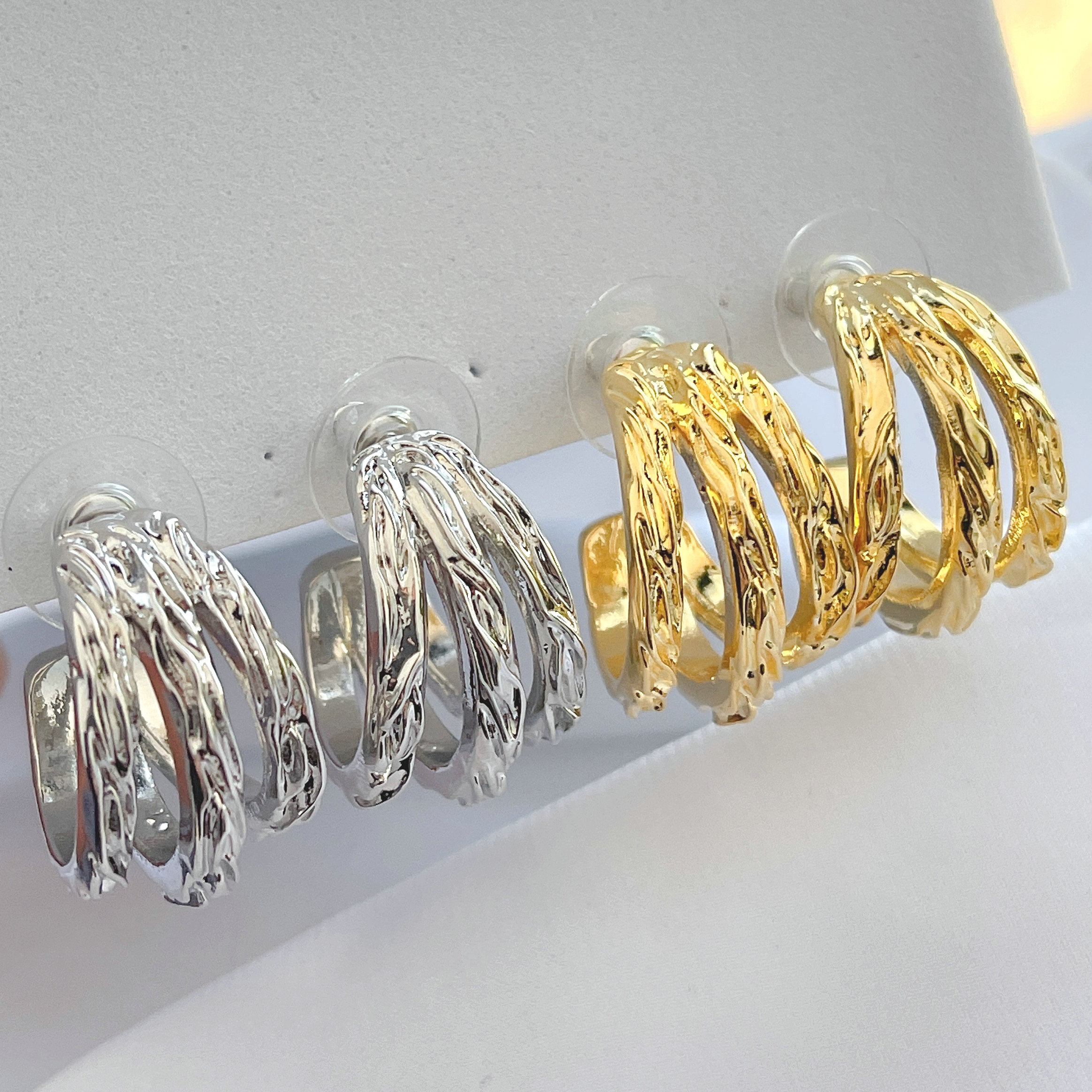 Plain fan earring CMEYSL-2372274