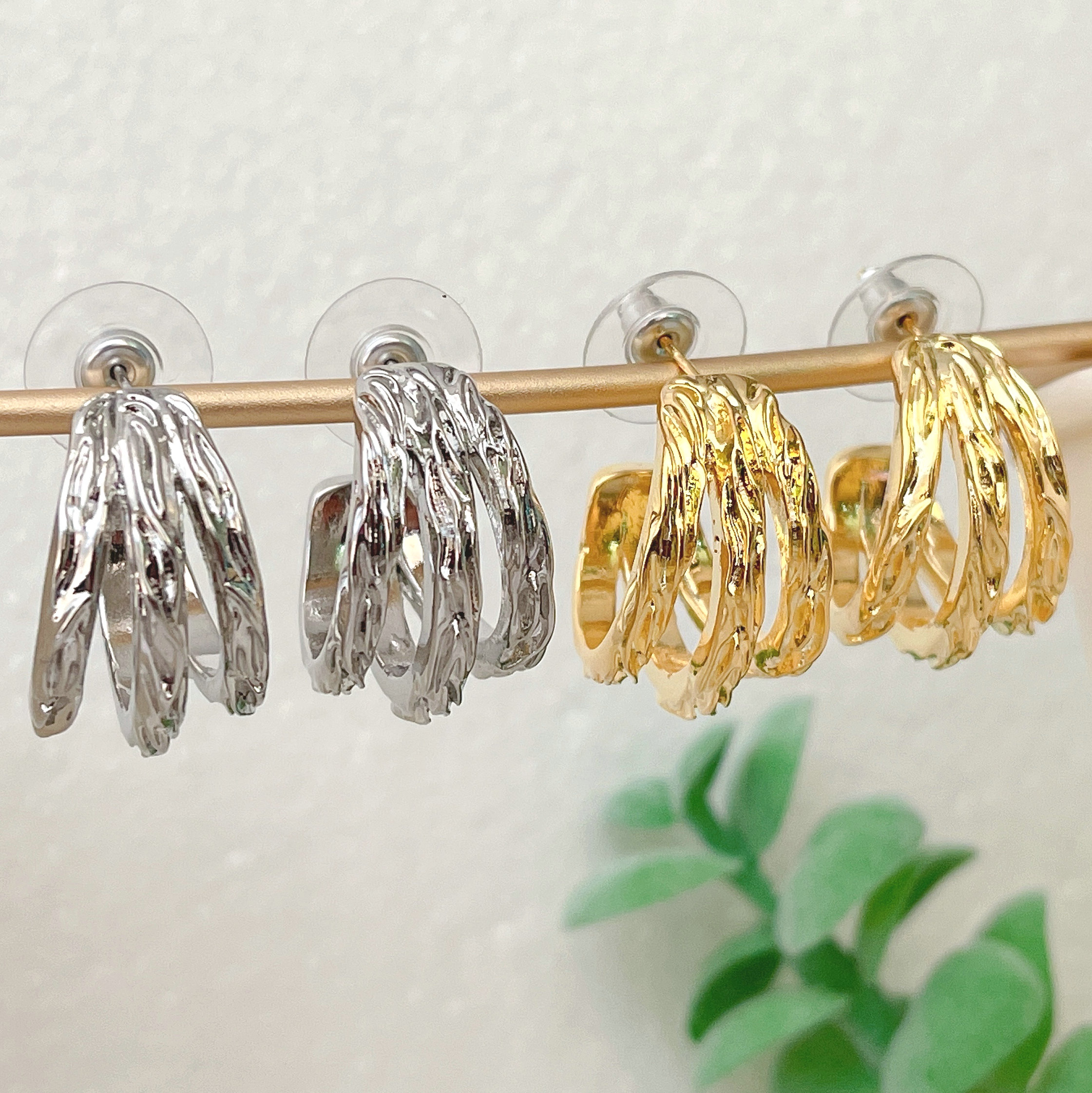 Plain fan earring CMEYSL-2372274