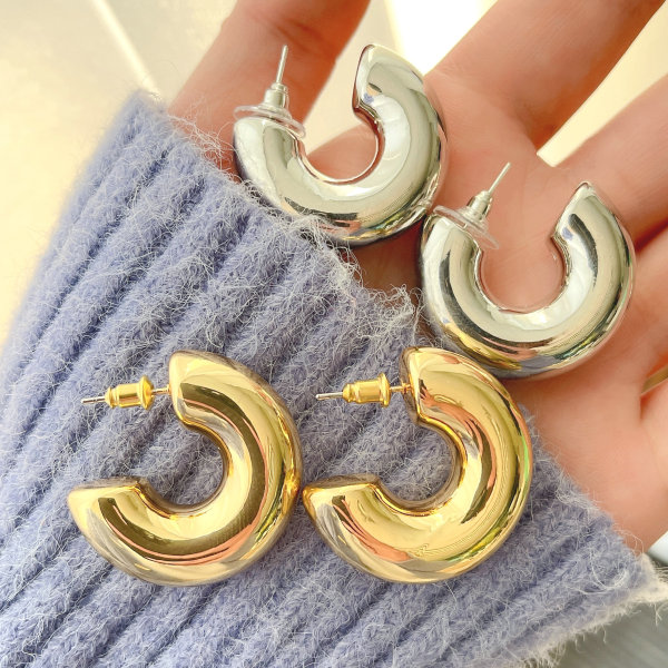 Fat big hoop earring
