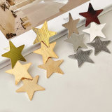 Plain three star earring