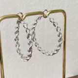 Twist hoop earring