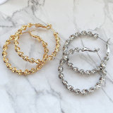Twist hoop earring