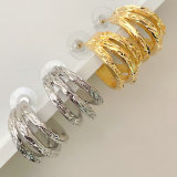 Plain fan earring CMEYSL-2372274