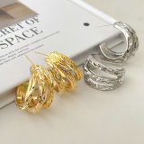 Plain fan earring CMEYSL-2372274