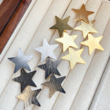 Plain three star earring