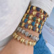 Fine pave heart bracelet