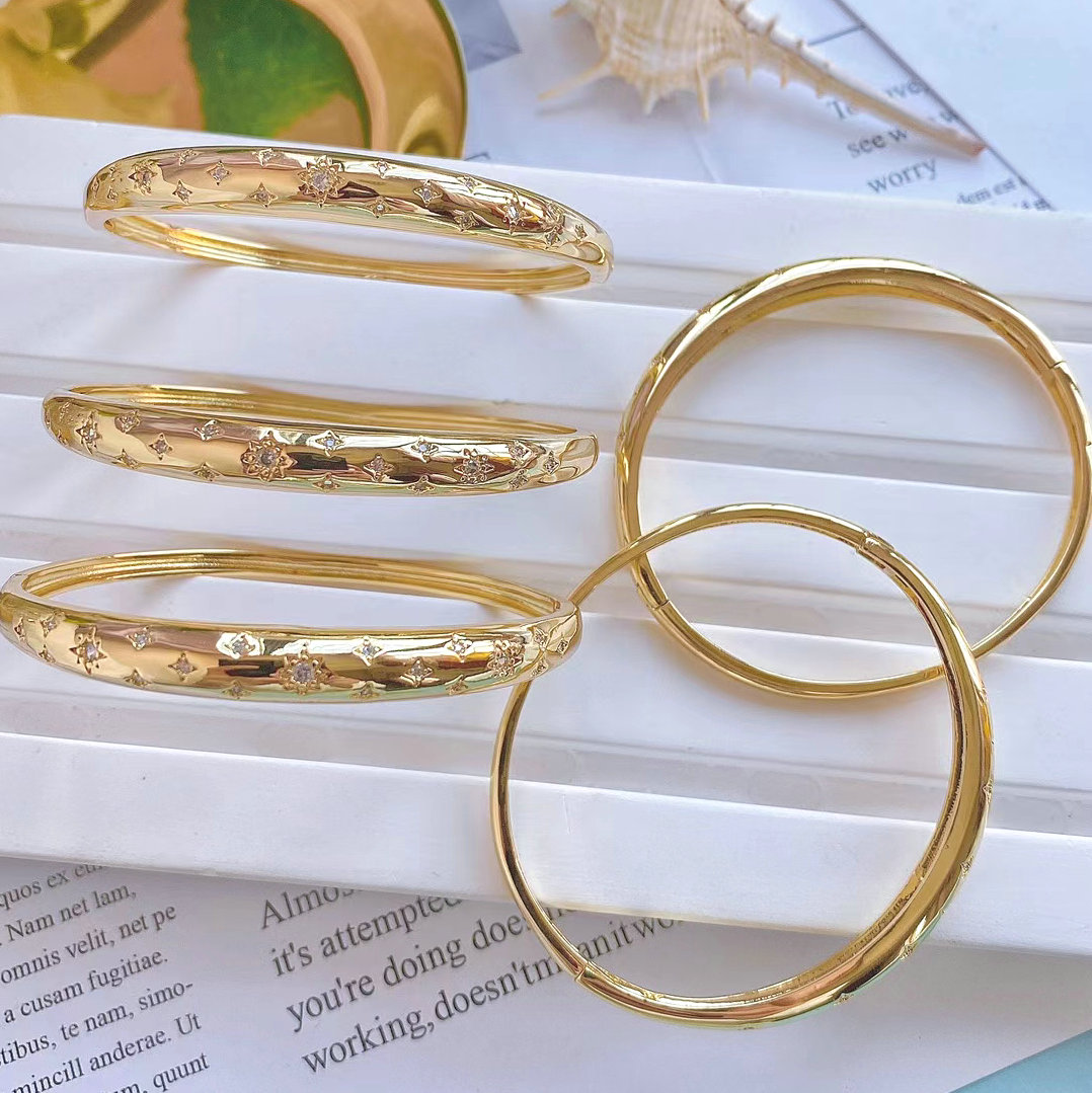 Pave star bangle
