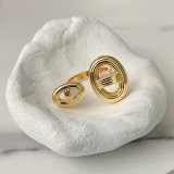 18k gold plating Plain metal love ring
