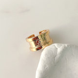 18k gold plating Plain metal love ring