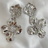 Fashion Plain Metal Flower Earring CMEADL-2373118