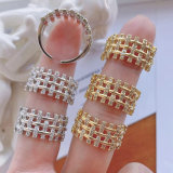 Woven wide ring