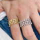 Woven wide ring