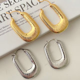 Striped U-shaped Earring CMEDYX-2376962