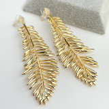 18K Gold Plated  Leaf Tassel Earring CMEADL-2376950