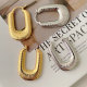 Striped U-shaped Earring CMEDYX-2376962